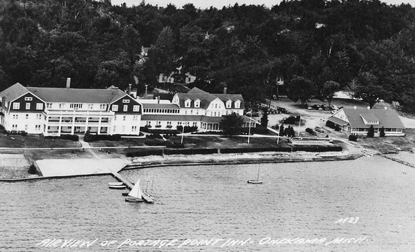 Portage Point Resort (Portage Point Inn) - Vintage Postcard (newer photo)